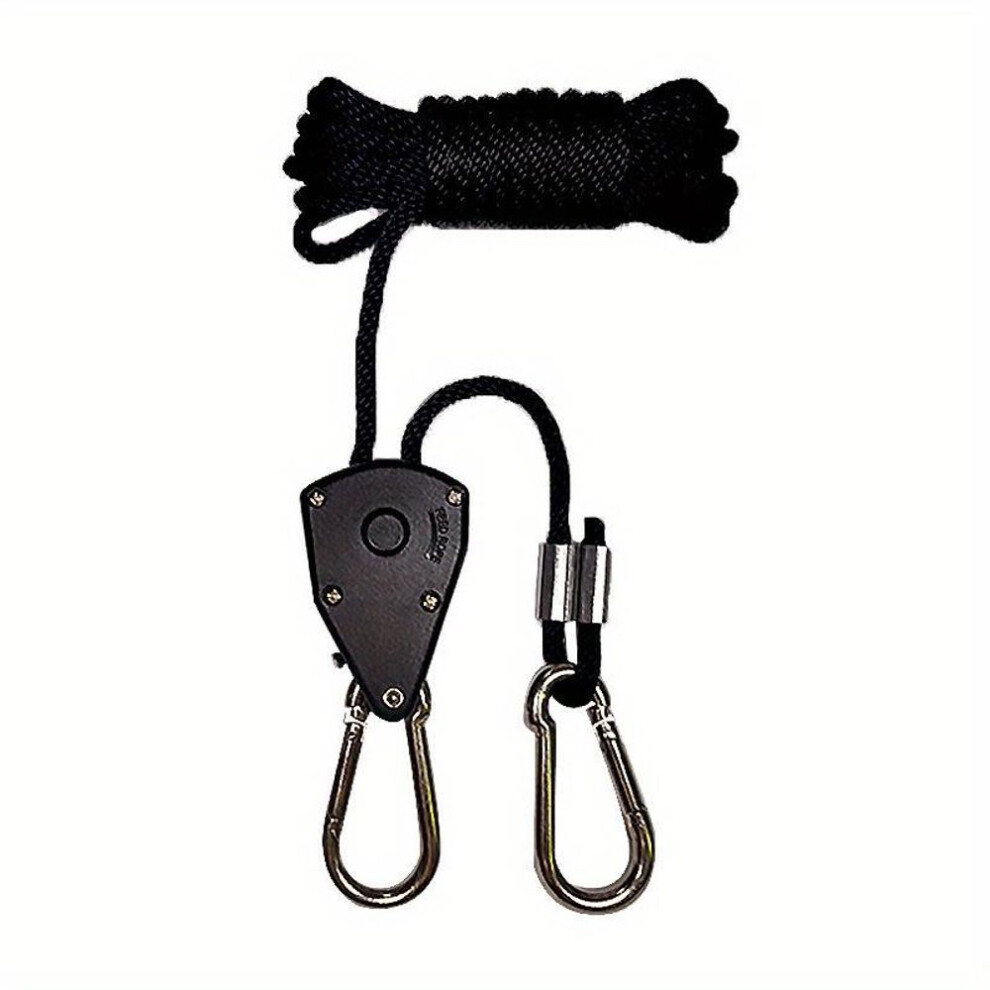 (1PCS) Lifting Rope Pulley Set Sling Pulley Adjustable Lifting Rope Camping Tent Wind Rope (aluminum Buckle + 2.4m Rope)