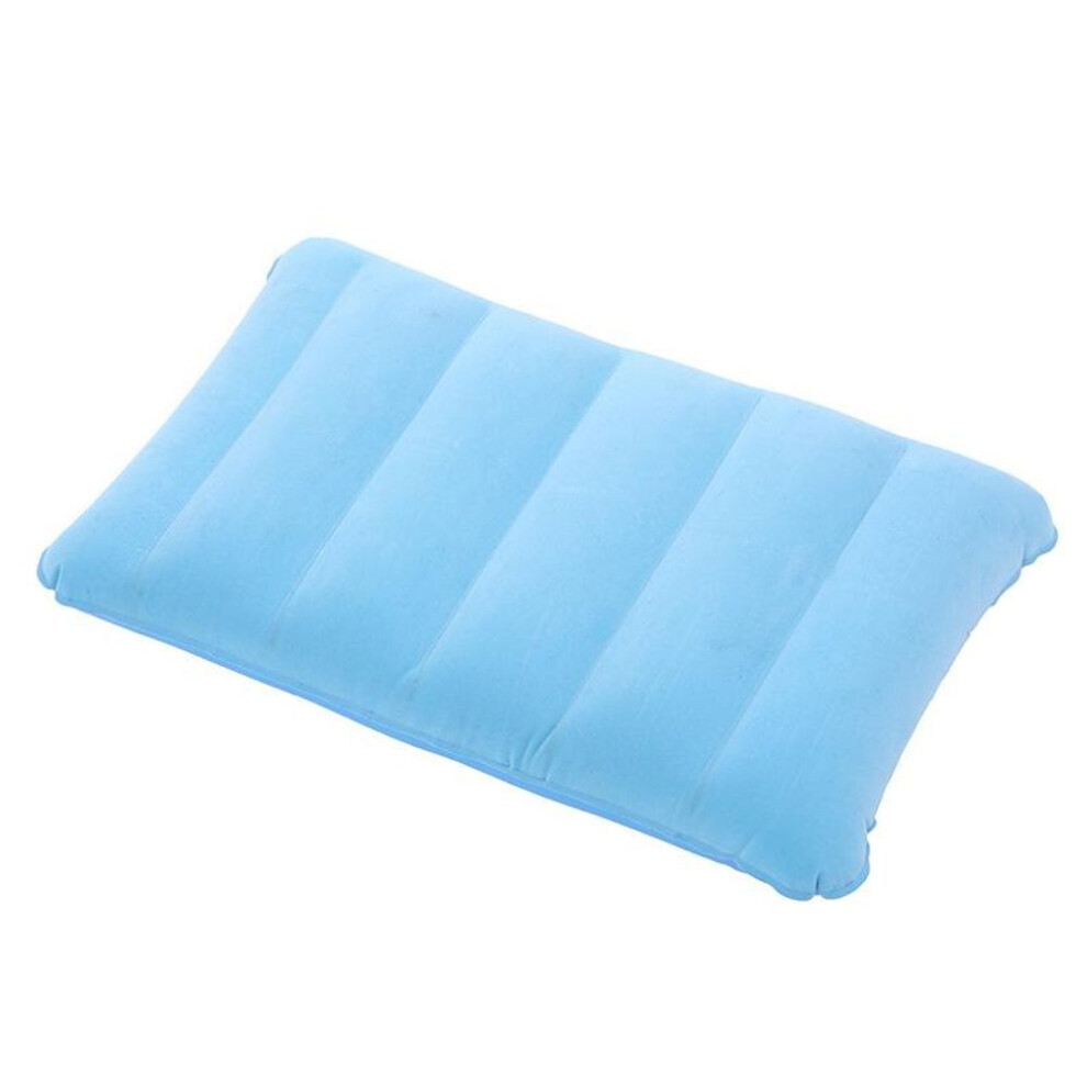(light blue) Folding Pillow Outdoor Travel Sleep Pillow Inflatable Portable Rest Pillow Multicolor