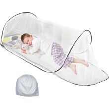 Pop-up Mosquito Net, Foldable Mosquito Net for Bed, Adjustable Single Bed Mosquito Net with Zip, Family Mosquito Net Bed, Portable Camping Tent