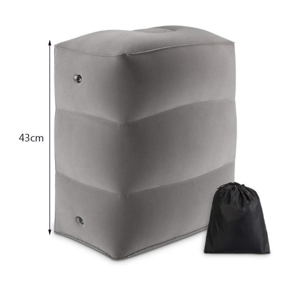 (as the picture) Inflatable Airplane Leg Rest Pillow Kids Flight Sleeping Footrest Resting Pillow Foot Pad For Airplane Car Bustravel Footstool