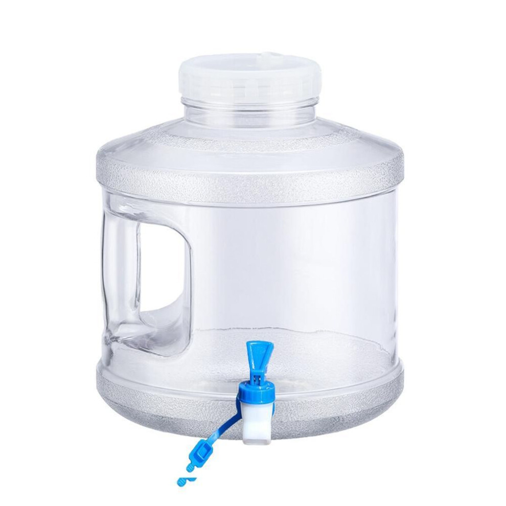 (white) 7.5l Portable Water Container Large Capacity Drinking Water Jug With Faucet Water Storage Container For Hiking Self-driving Tour
