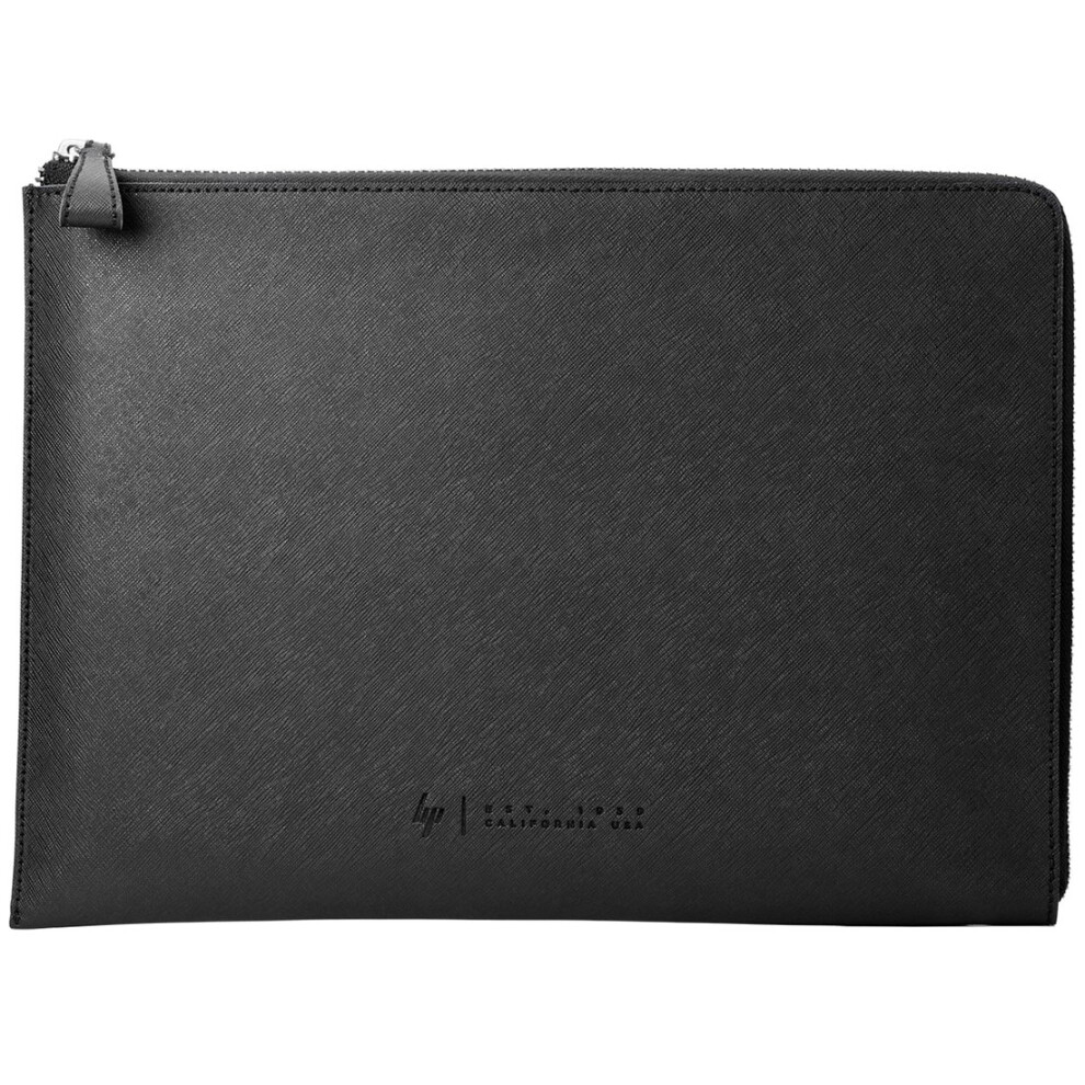 HP Spectre 13.3" Premium Black Leather Laptop Sleeve with Zip