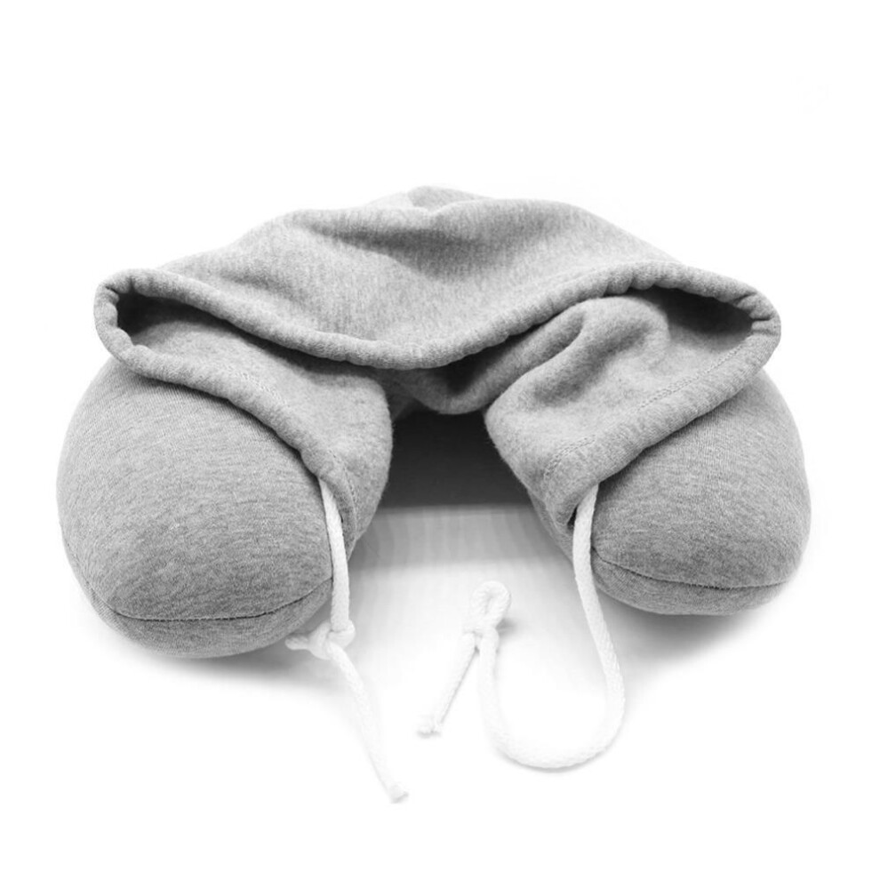 Soft Hooded U-pillow Body Neck Pillow Solid Nap Pillow Cotton Particle Textile Home Travel Pillow