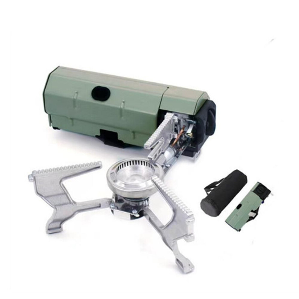 (green) Camping Cassette Stoves Portable Folding Camp Gases Burners Stoves 2600w With Carrying Bag For