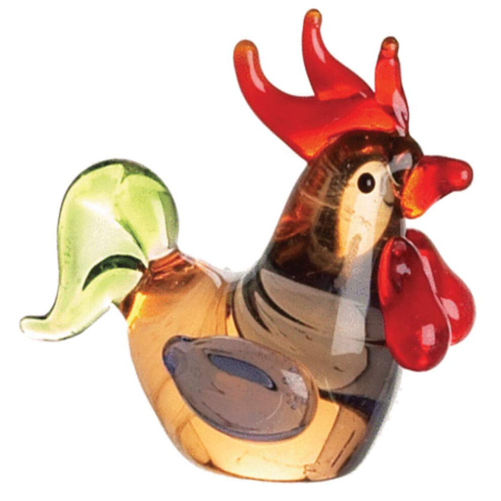 Figurina In Miniatura Di Gallo In Vetro-image