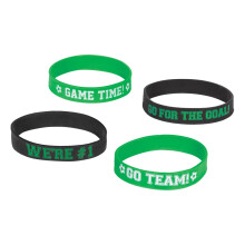 Braccialetti Amscan Football Team neri e verdi 8 pezzi