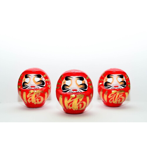 Daruma Doll Paper-Mache 3.75"" Tall 1