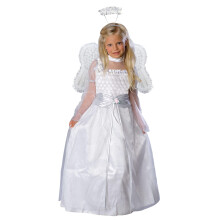 Rubie's Rosebud Angel Kinderkostm, gro, einfarbig (882749_L), Wei, gro (1214)
