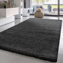 (Dark Grey, 120x170cm) New Modern Non slip Extra Large Thick Shaggy Rug