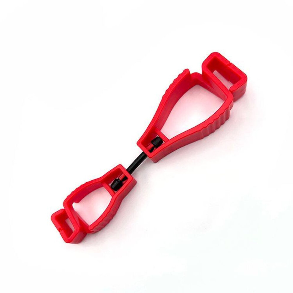 (red) Multifunctional Glove Clip Holder Hanger Guard Labor Work Clamp Grabber Catcher Safety Work Tools Glove Grabber Clip
