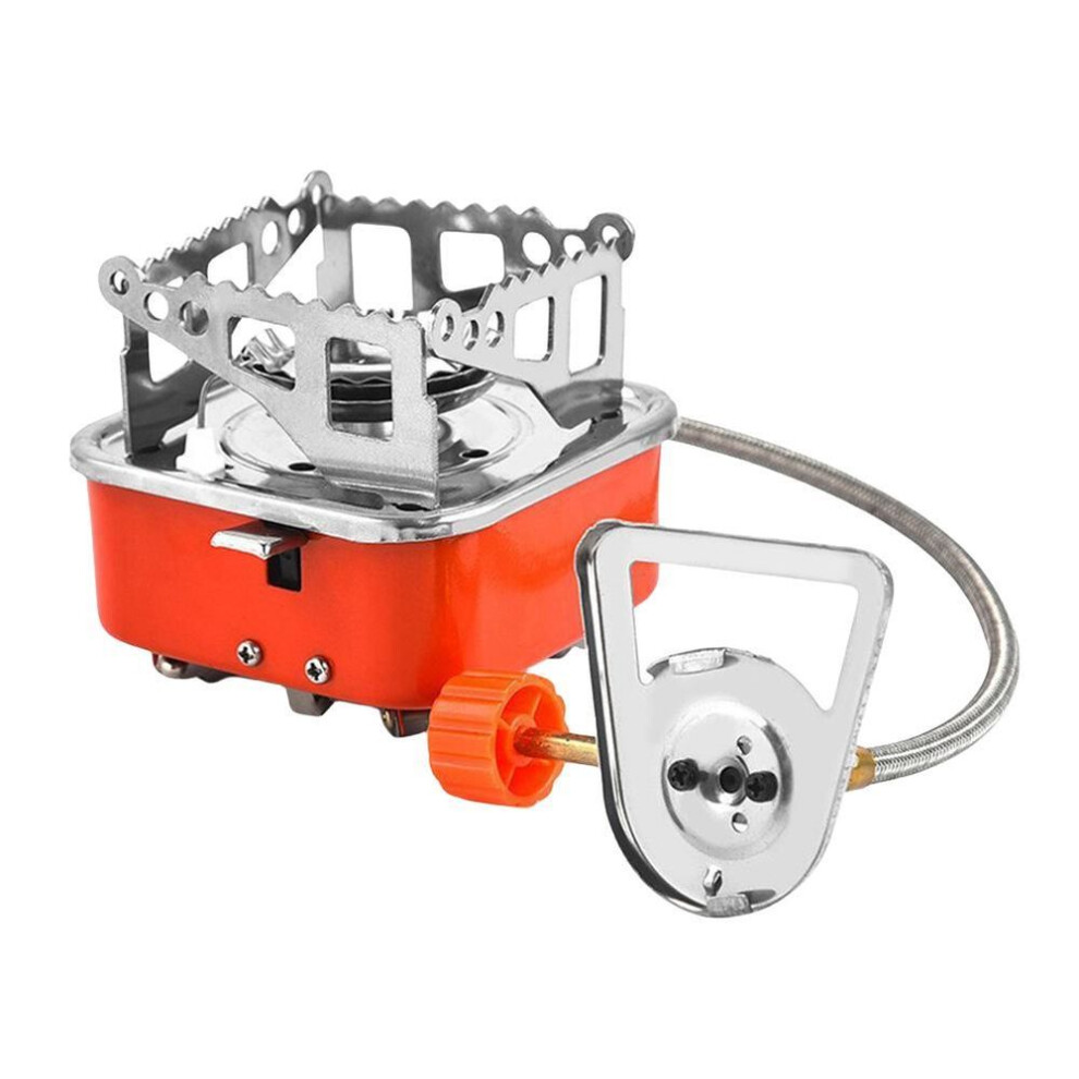 (B) Mini Backpacking Stove Outdoor Gas Tank Stove For Outdoor Camping Hiking Cooking