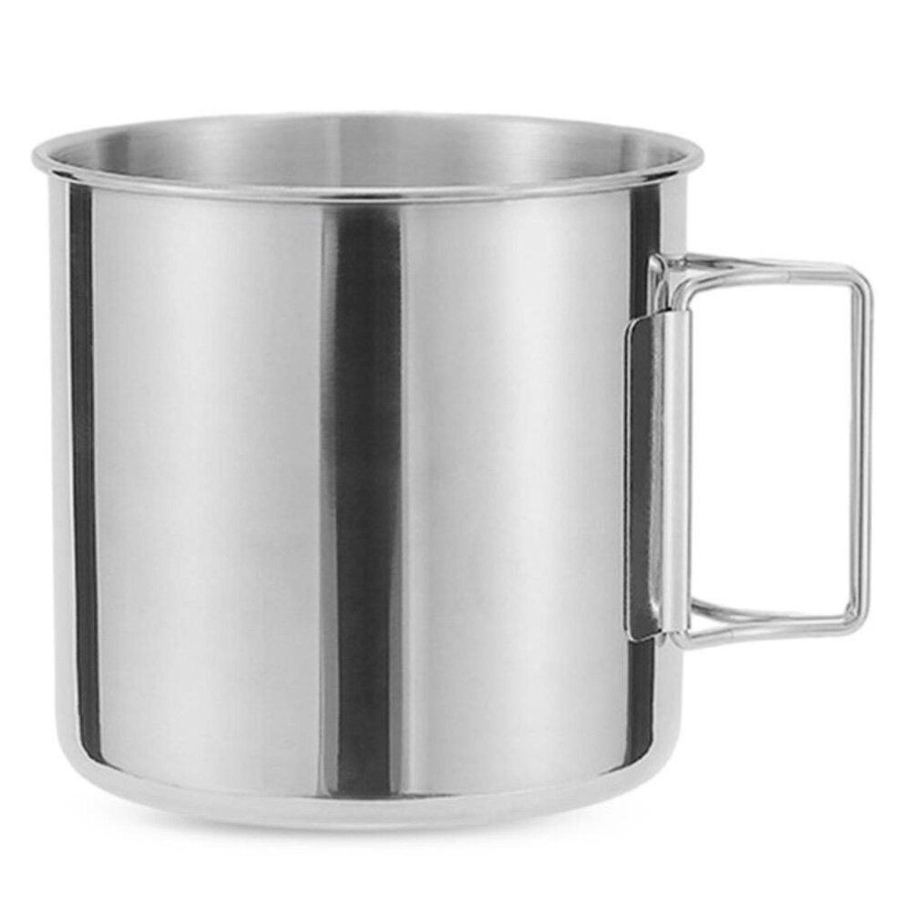 (660ML) Camping Water Cup Stainless Steel Coffee Cup Tea Beer Coffee Mug for Outdoor Use