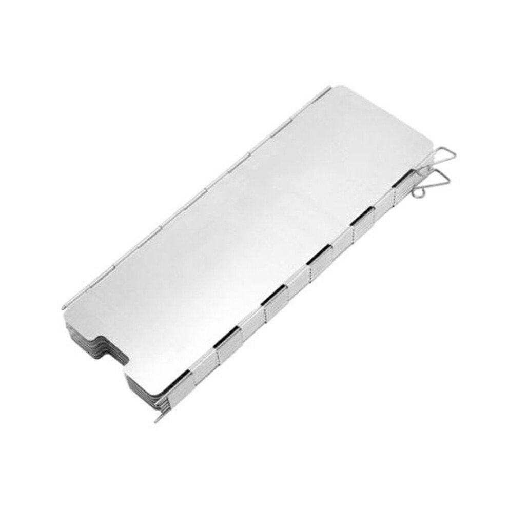 (B) Camping Stove Windscreen Aluminum Alloy Plates Rustproof Corrosion Resistant Foldable Camping Stove Windscreen Accessories