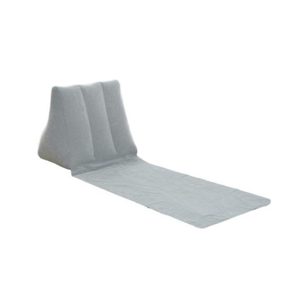 (grey) Outdoor Camping Pillow Triangular Cushion Pvc Flocking Inflatable Pillow Portable Folding Summer Beach Lying Pillow Outdoor Travel Equipment