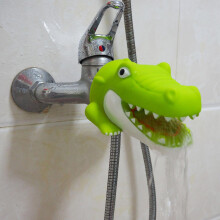 (green Crocodile) Faucet Extender Bath Spout Cover For Baby, Silicone Cartoon Tub Faucet Cover Extension For Hand Washing - Kids Toddler Bathroom Protection Accessories