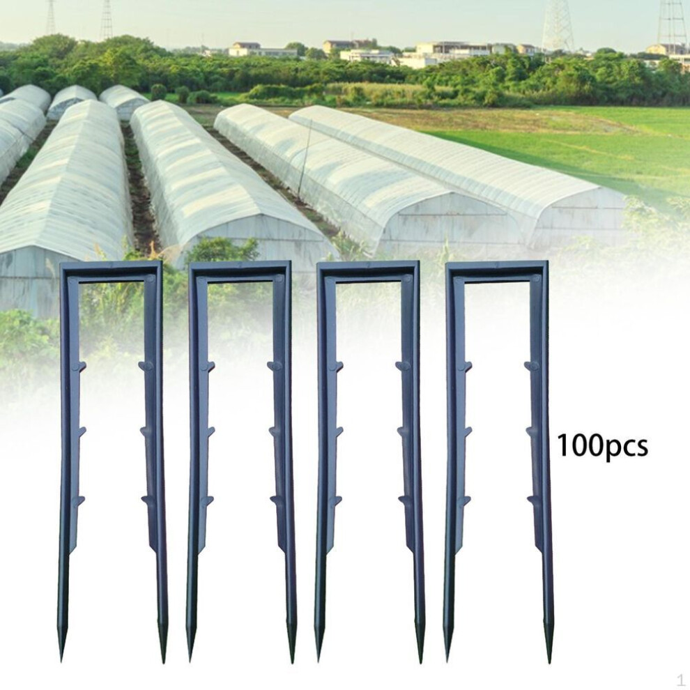 100pcs Lawn Stake Fence Stakes Plastic Ground Pegs Durable Tent Garden For Fishing
