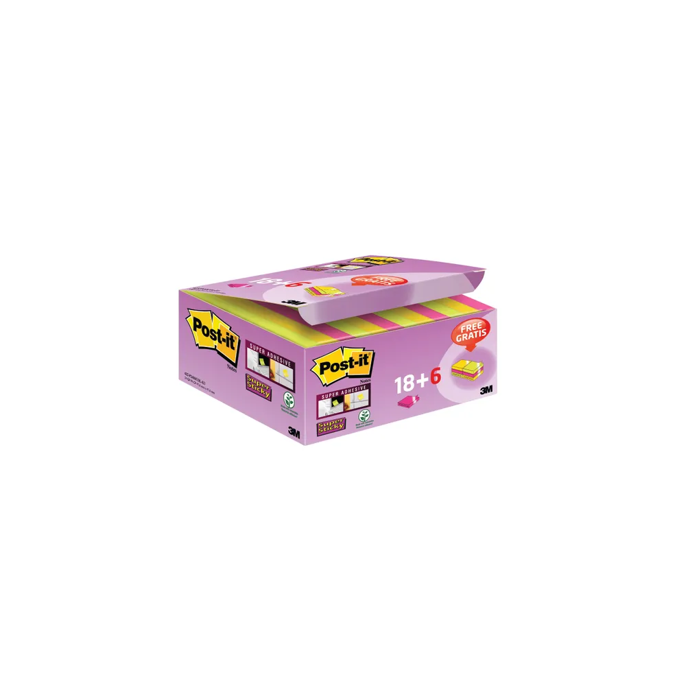 Photos - Notebook Post-it Sst Notes 47.6X47.6Mm Astd Pk24 622-P24SSCOL 