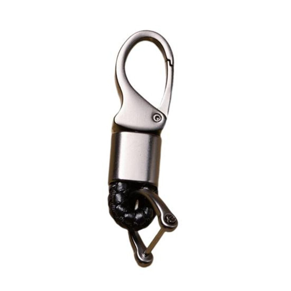 (black) Carabiner Keyring Rustproof Corrosion Resistant Widely Used Metal Car Keychain Small Key Holder Accessory