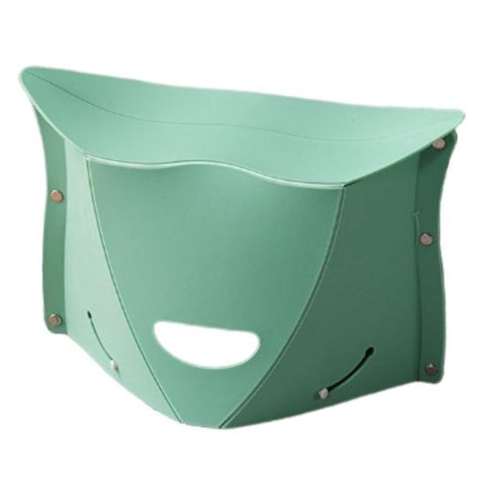 (green) Outdoor Stool Foldable Design Strong Load-bearing Compact Size Portable Camping Hiking Collapsible Step Stool