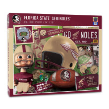 YouTheFan NCAA Florida St Seminoles Παζλ Retro - 500 κομμάτια, Χρώματα ομάδας, Μεγάλο