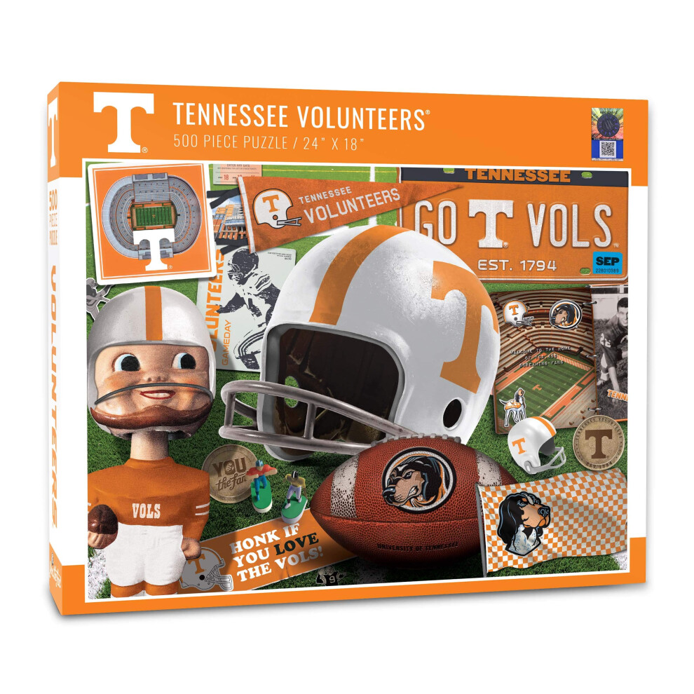 Photos - Jigsaw Puzzle / Mosaic YouTheFan NCAA Tennessee Volunteers Retro Series Puzzle - 500 Pieces, Team Colors, Large 0950189