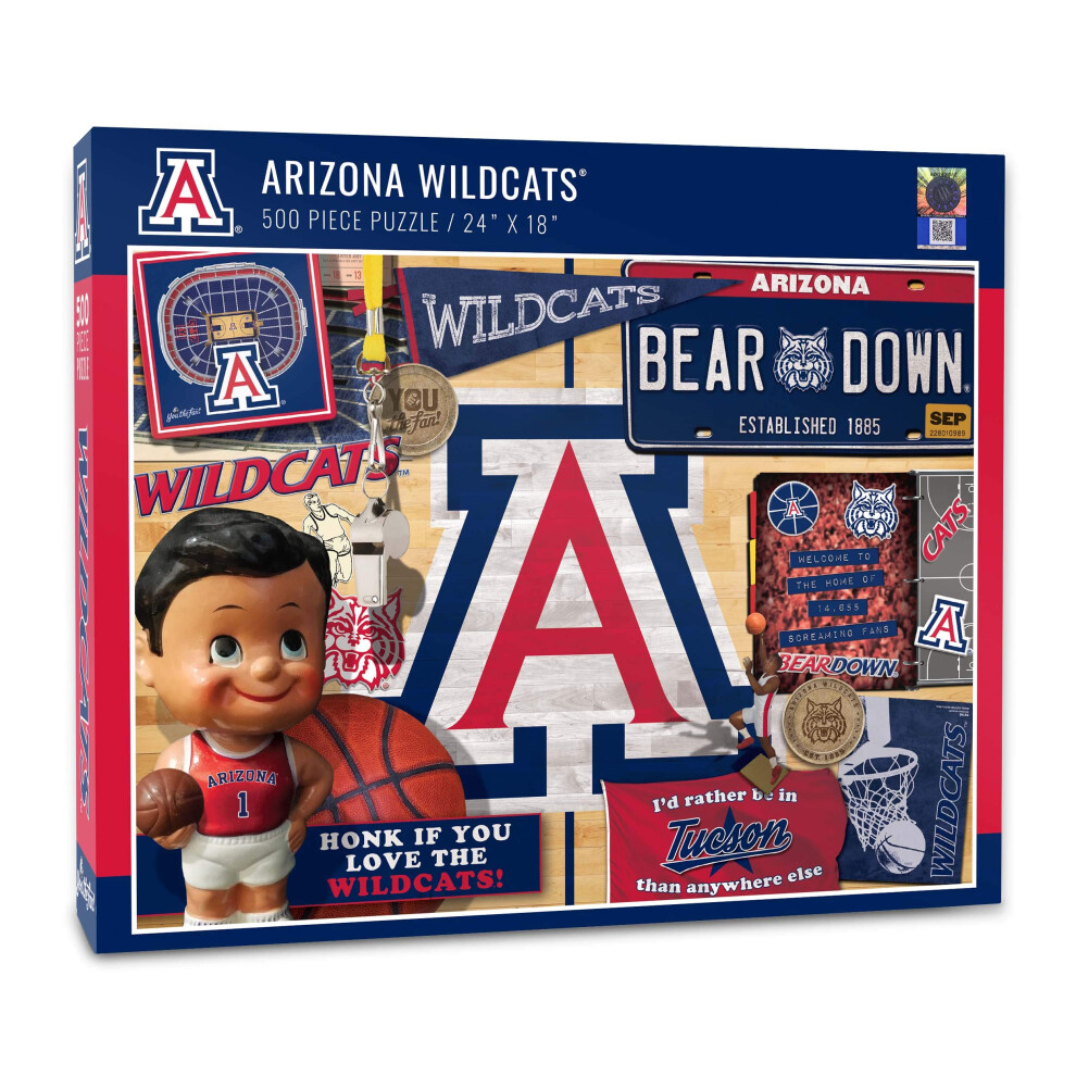 Photos - Jigsaw Puzzle / Mosaic YouTheFan NCAA Arizona Wildcats Retro Series Puzzle - 500 Pieces 0950387