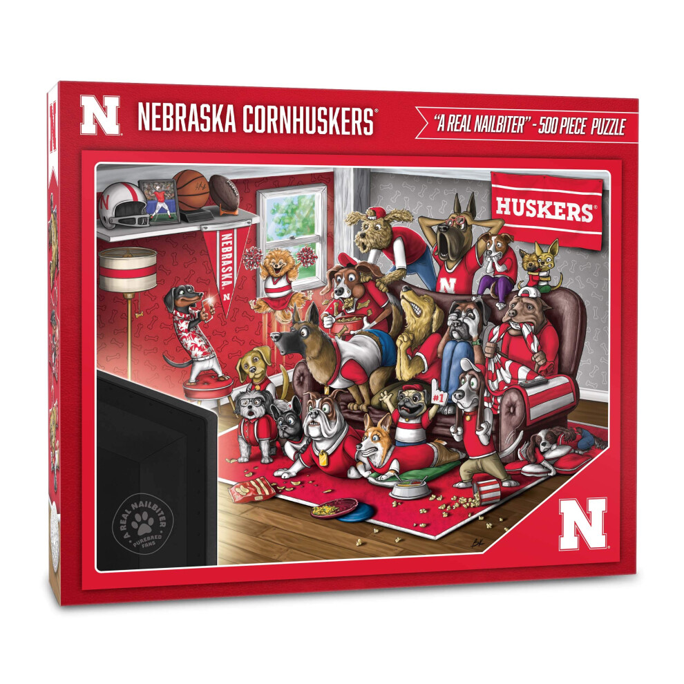 Photos - Jigsaw Puzzle / Mosaic YouTheFan NCAA Nebraska Cornhuskers Purebred Fans 500pc Puzzle - A Real Nailbiter