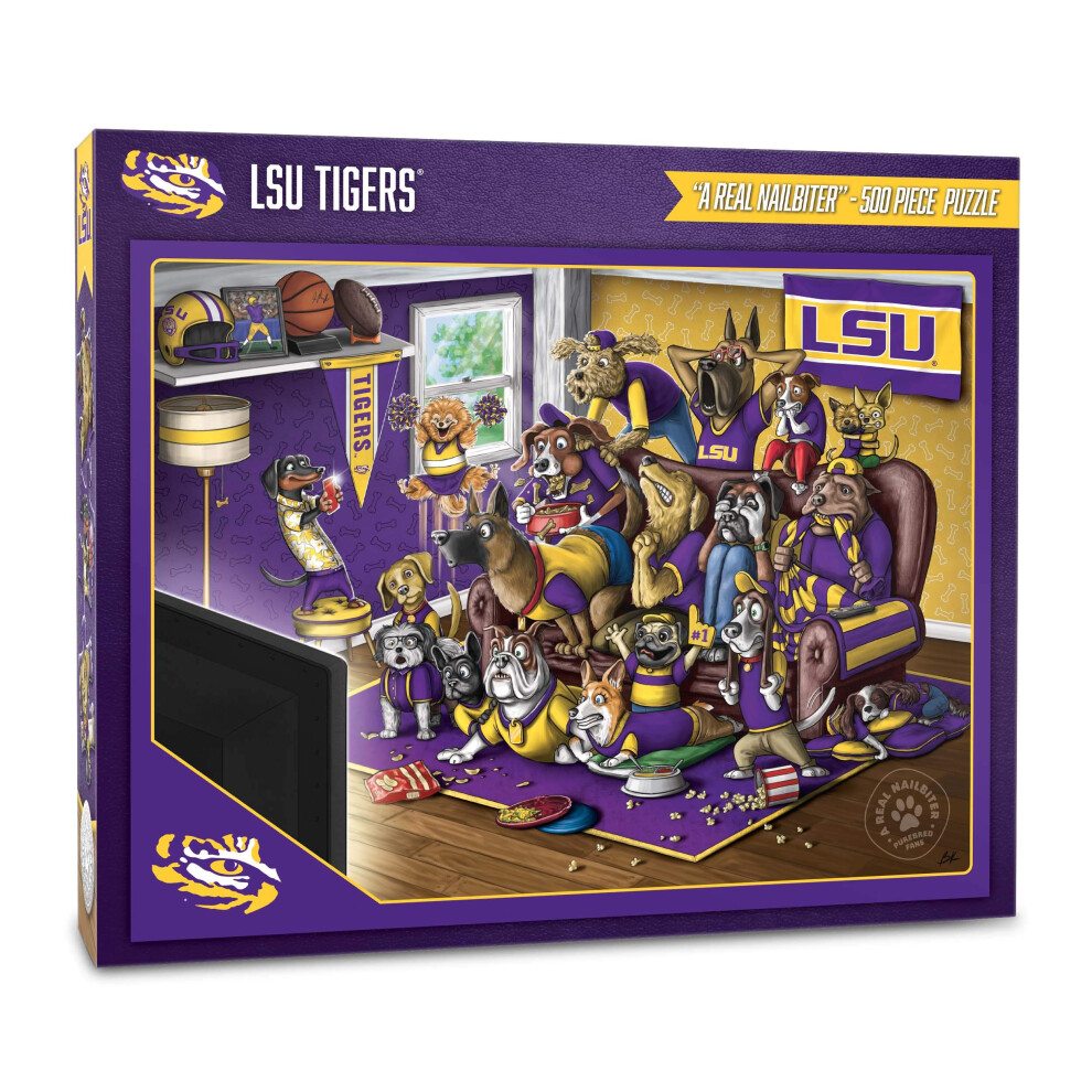 Photos - Jigsaw Puzzle / Mosaic YouTheFan NCAA LSU Tigers Purebred Fans 500pc Puzzle - A Real Nailbiter 2502960