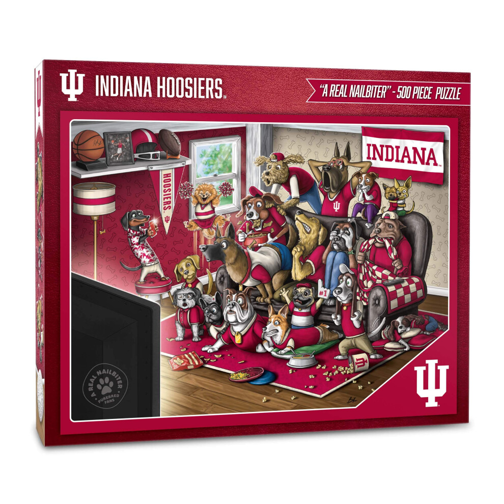 Photos - Jigsaw Puzzle / Mosaic YouTheFan NCAA Indiana Hoosiers Purebred Fans 500pc Puzzle - A Real Nailbiter