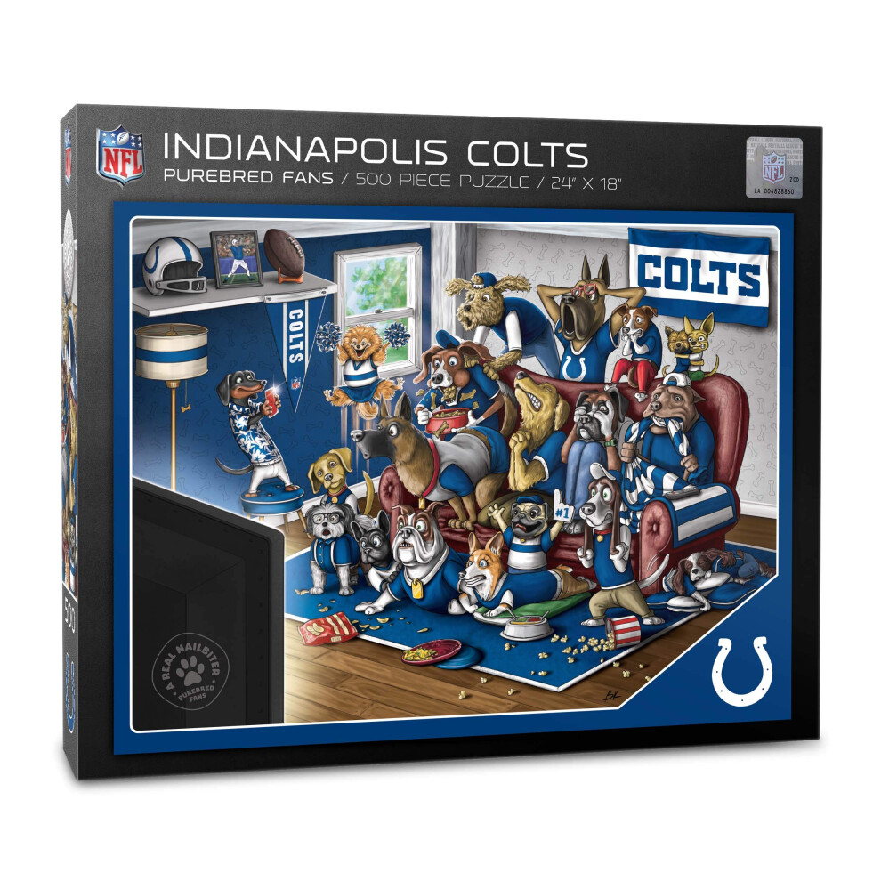 Photos - Jigsaw Puzzle / Mosaic YouTheFan NFL Indianapolis Colts Purebred Fans 500pc Puzzle - A Real Nailbiter 2502045