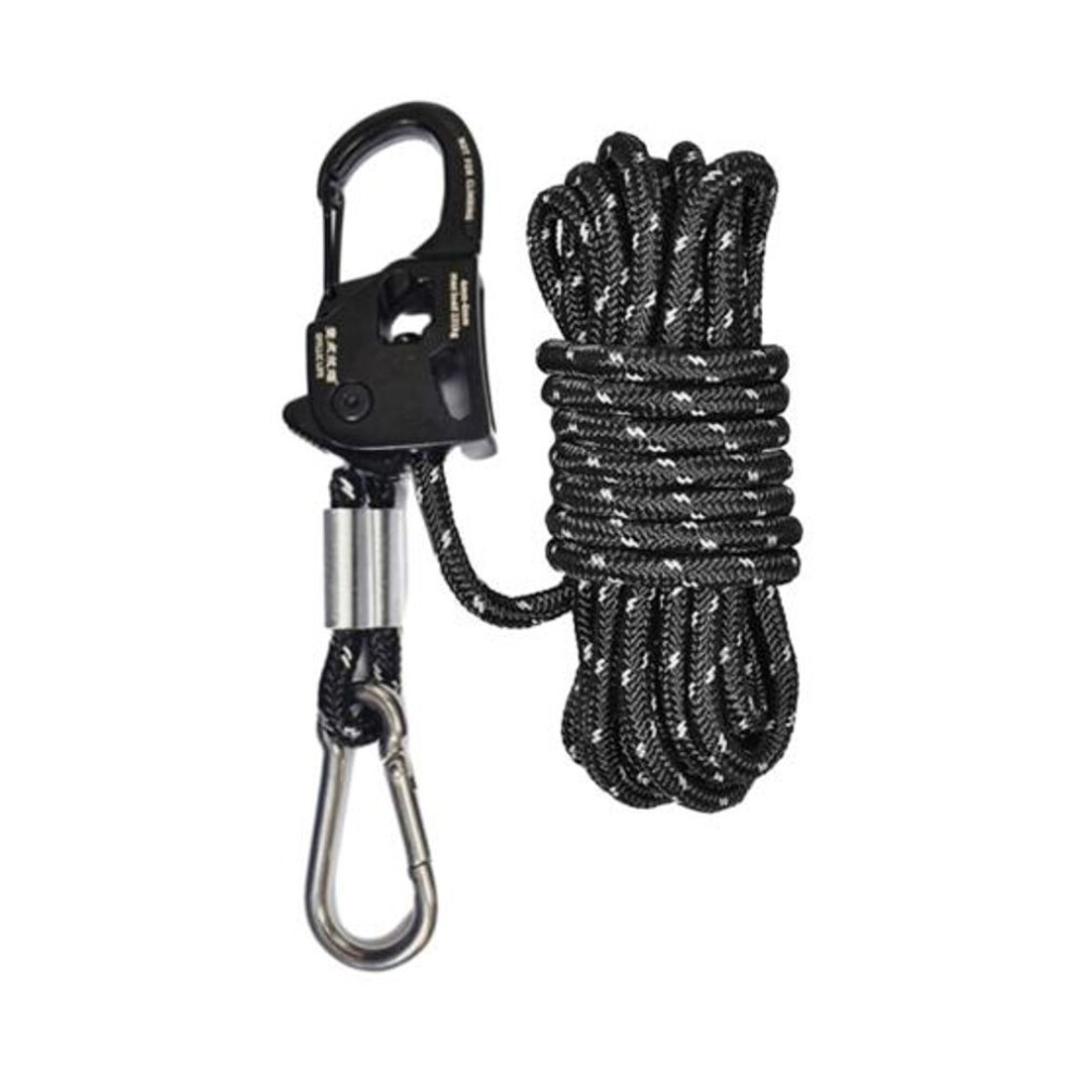 (black) Tent Rope Tightener With Carabiner Clip Lanyard Adjuster Compact Size Portable Universal Self-locking Tent Rope Tensioner Outdoor Equipment Tool