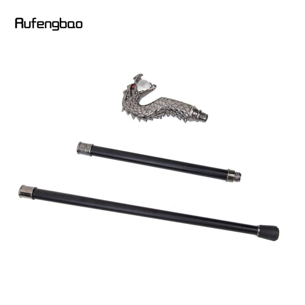 (multicolor) Dragon Head Bite Ball Fashion Walking Stick Decorative Stick Cospaly Vintage Party Fashionable Walking Cane Crosier 93cm