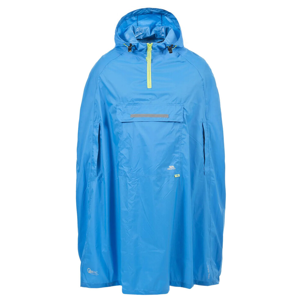 (S, Cobalt) Trespass Qikpac Unisex Hooded Waterproof Packaway Poncho