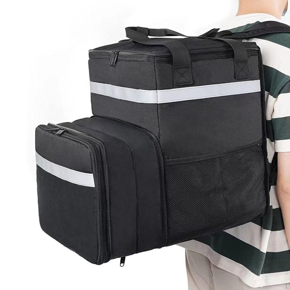 Portable Thermal Food Bag With Handle, Delivery Backpack, For Bbq Grocery