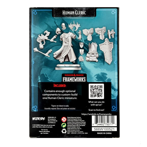 D&D Frameworks: Humain Clerc Masculin - Non Peint et Non Assemblé 1