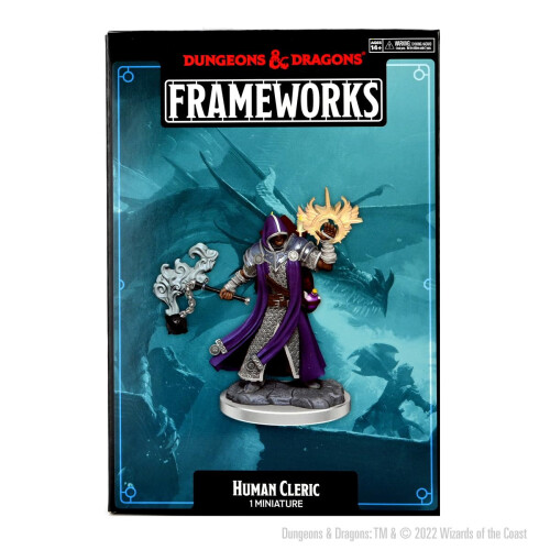 D&D Frameworks: Humain Clerc Masculin - Non Peint et Non Assemblé