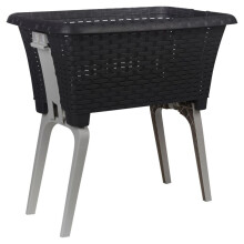 (Anthracite) Large Laundry Basket Foldable Collapsible Legs Dirty Washing Clothes Storage Bin