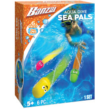 BANZAI 6-dielna sada hraciek do vody/baz nu Aqua Dive Sea Pals