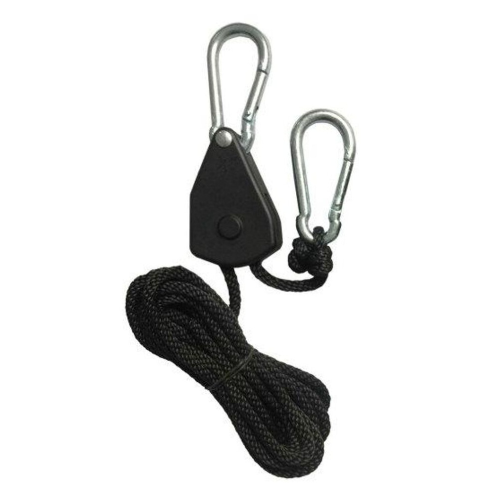 (as the picture, 1) Adjustable Grow Light Hanger Easy Height Adjustment Quick Release Heavy-duty Retractable Rope Hanger Tie Down Ratchet Straps