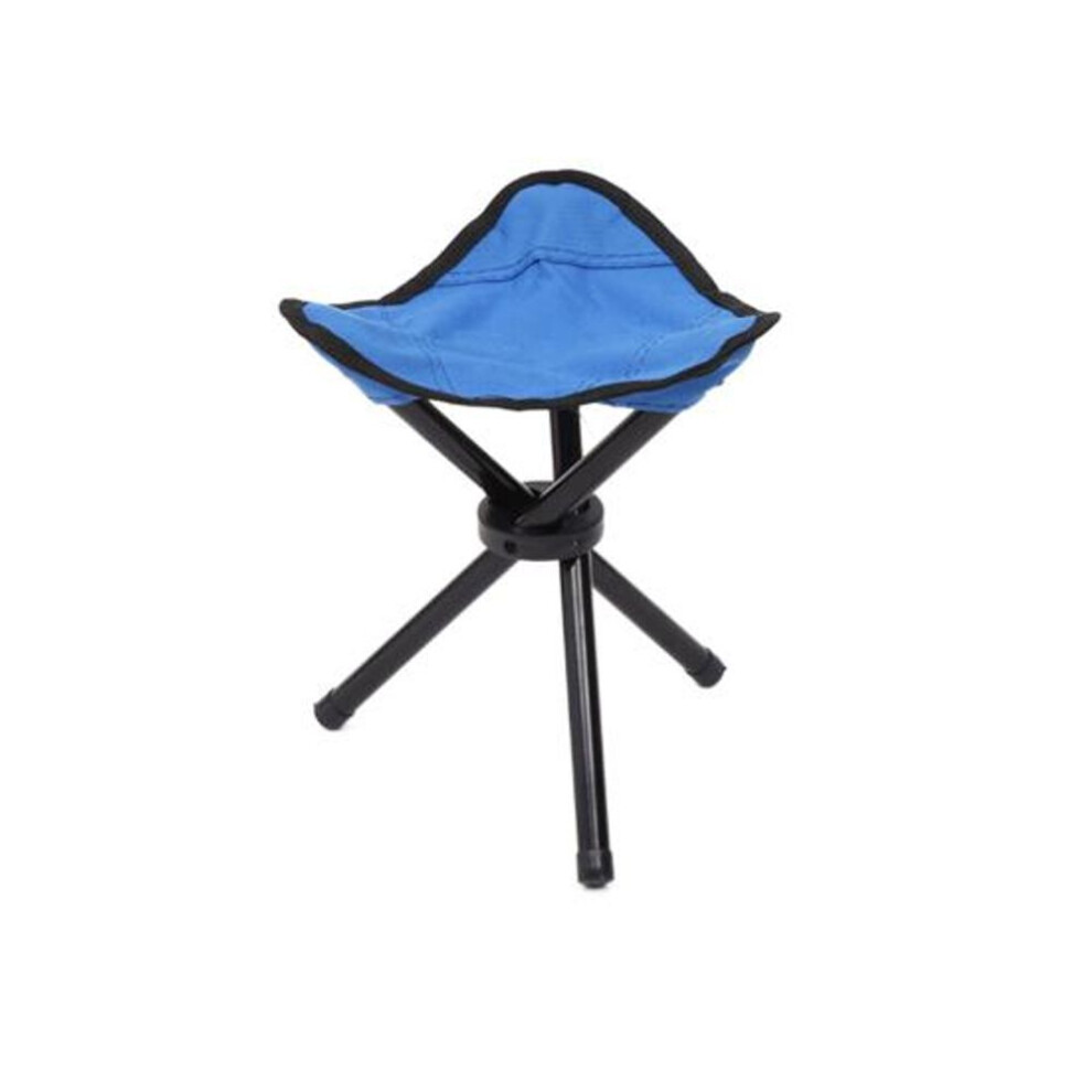 (blue) Yousheng Outdoor Folding Stool Portable Lightweight Collapsible Picnic Hunting Fishing Camping Backpacking Adults 3-legged Tripod Chair
