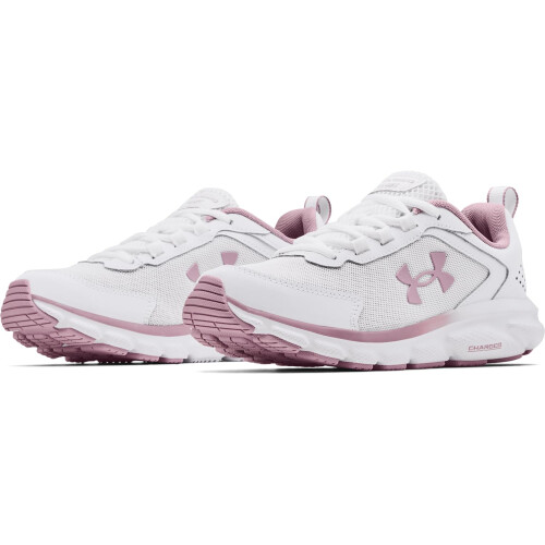 Under Armour Under Armour Γυναικείες Charged Assert 9, Λευκό (113)/Μωβ Ροζ, 7 M US 1