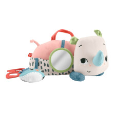 Fisher-Price Tummy Time Roaming Rhino Plüschspielzeug für Babys ab 0 Monaten