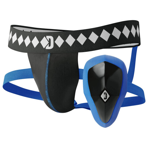 Diamond MMA Jock Strap + Αθλητικός Κύπελλο για Άνδρες - Μεγάλο | 4-Λουράκια Χωρίς Μετακίνηση