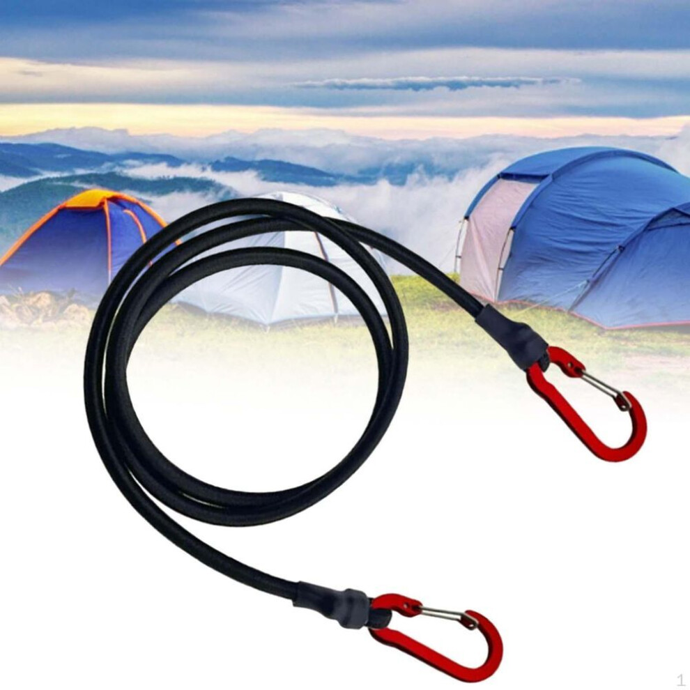 (90cm) Bicycle Cargo Rack Cord Elastic Band Strap Strong Durable Carabiner Bungee Luggage Carrier Rope