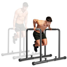 Dripex 1100lbs Adjustable Dip Bar Heavy Duty Steel Dip Station Home Dip Stand with Two Safety Connectors Parallel Bars Dip Equipment for Calisthenics