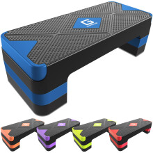 GYMMAGE Aerobic Steg, Justerbar Aerobisk Stepper för Träning, 26.5" Stegdäck med 4" 6" 8" Justerbar Höjd