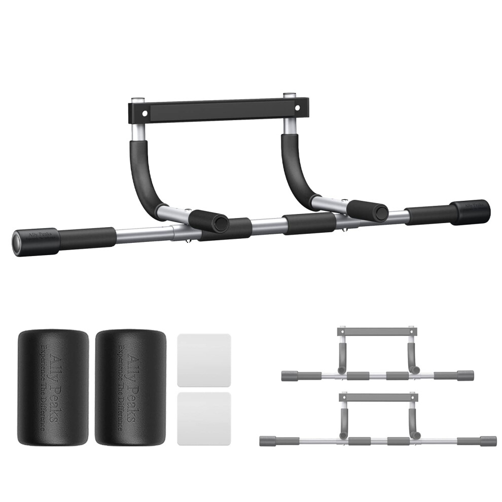Ally Peaks Pull Up Bar for Doorway Multiple Levels Width Adjustable Pull Up Bar Accurately Match Wide and Narrow doorframe Indoor Chin-Up Bar Workout