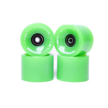 Kolieska na longboard FREEDARE 70 mm s lo iskami a podlo kami ABEC-7 (zelen sada 4 kusov)