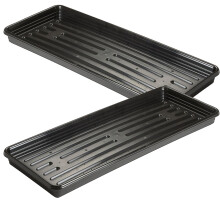 2 x Black Grow Bag Trays For Garden, Flowers, Plants & Greenhouses