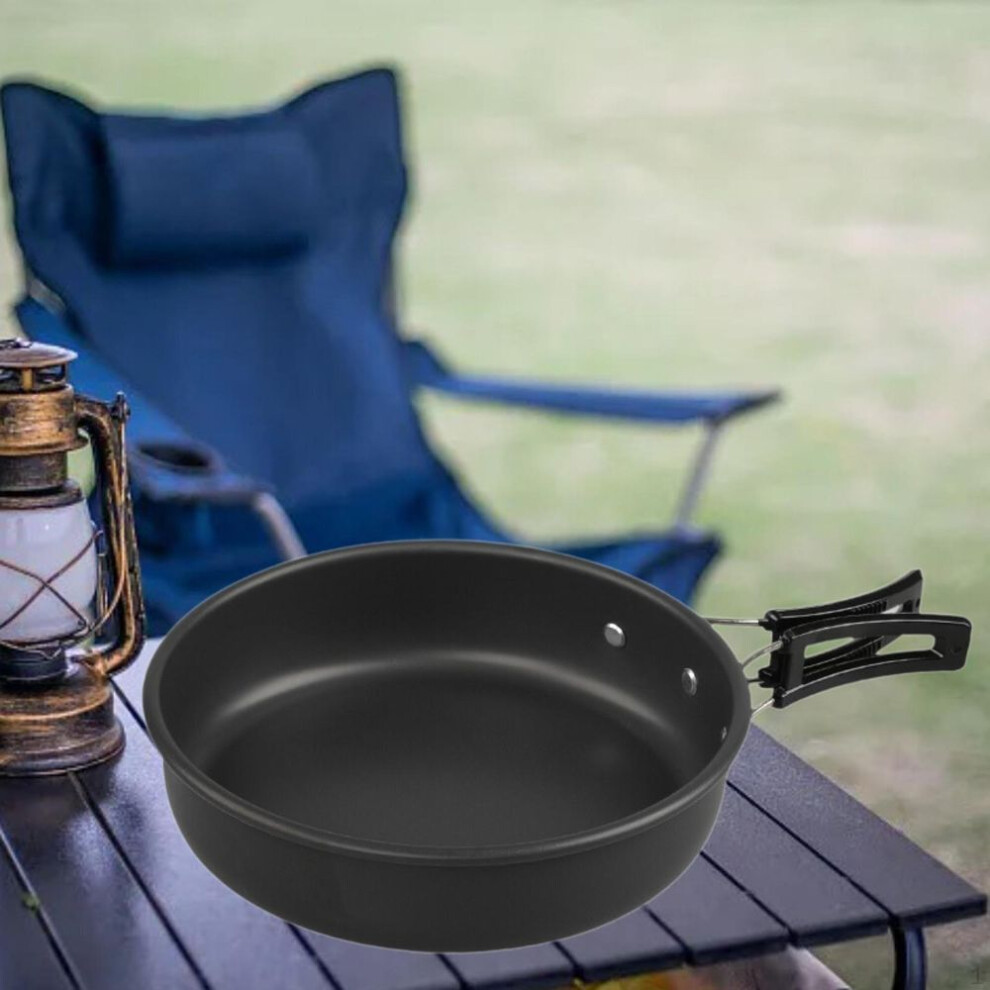 Camping Frying Pan,backpacking Cooking Pan Nonstick Skillet Folding Handle For Travel Hiking